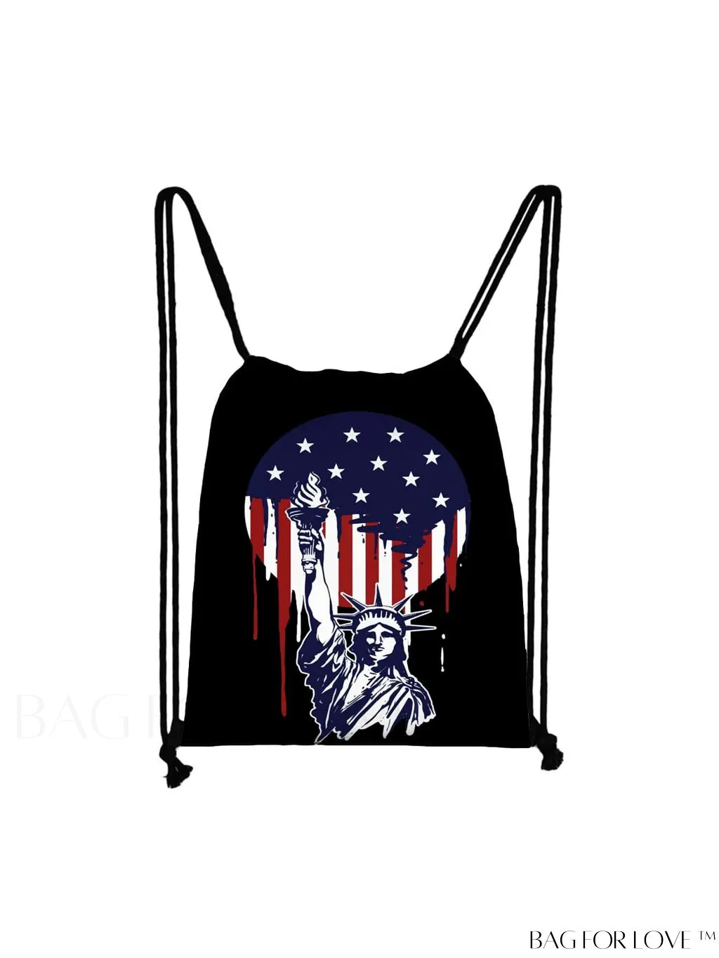 BagForLove - Portable Independence Day Drawstring Backpack - Ideal for Outdoor Shopping