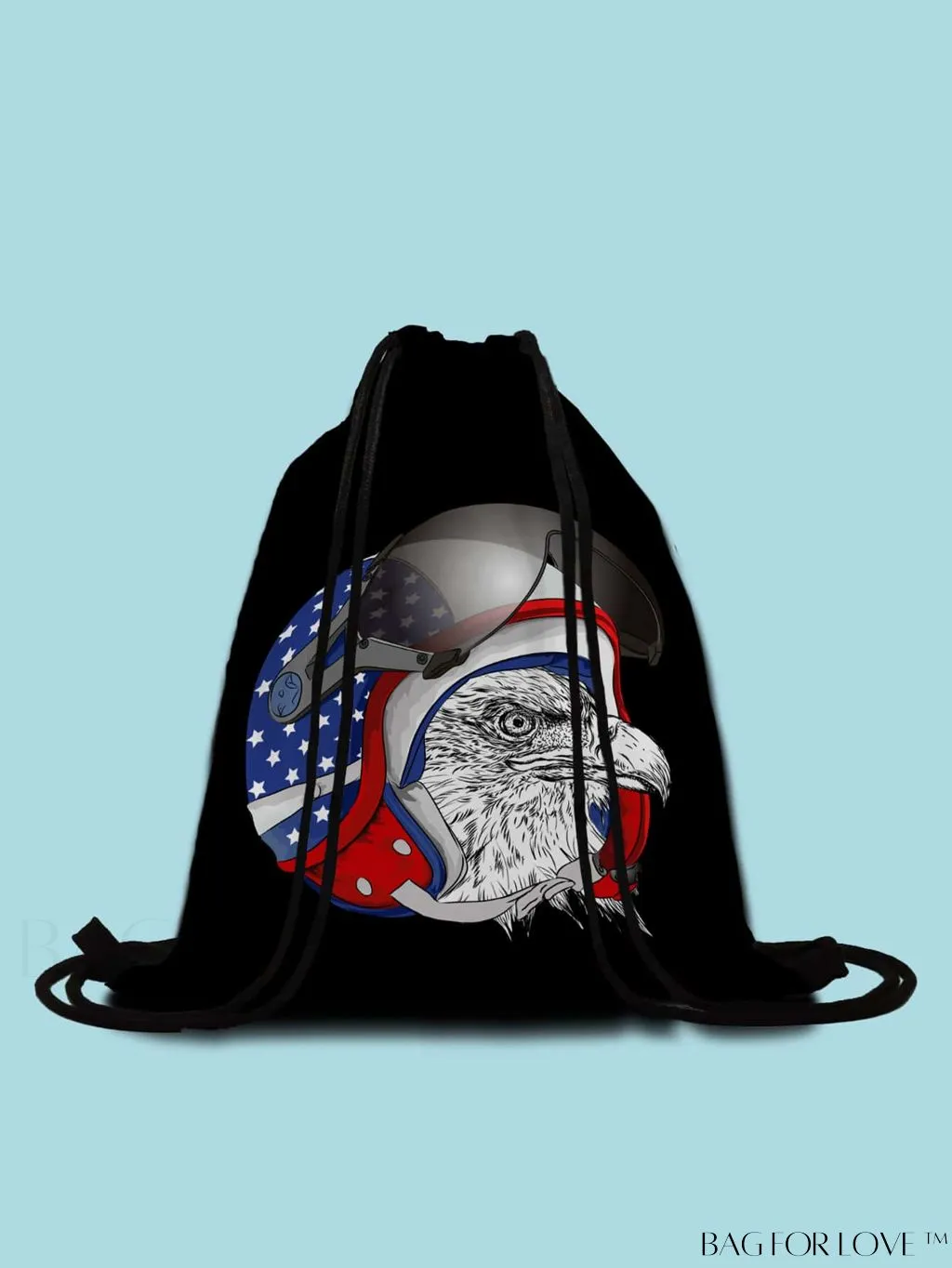 BagForLove - Portable Independence Day Drawstring Backpack - Ideal for Outdoor Shopping