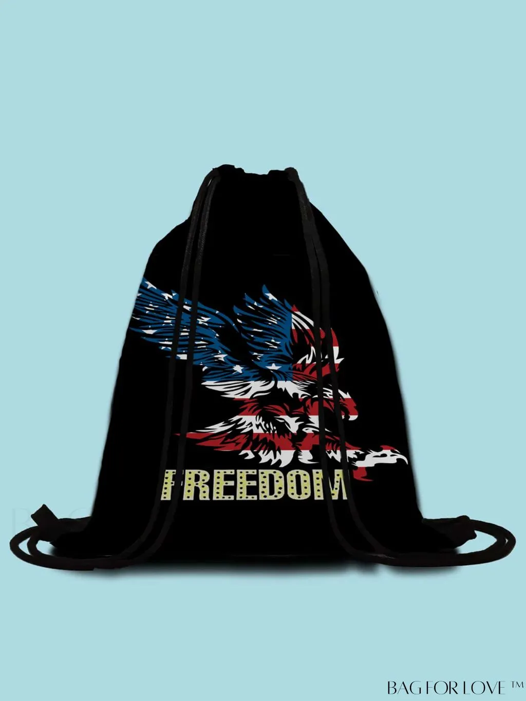 BagForLove - Portable Independence Day Drawstring Backpack - Ideal for Outdoor Shopping
