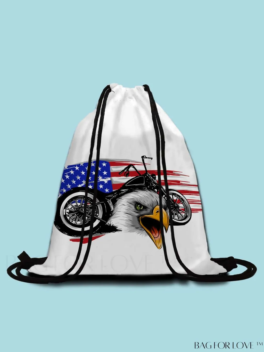 BagForLove - Portable Independence Day Drawstring Backpack - Ideal for Outdoor Shopping