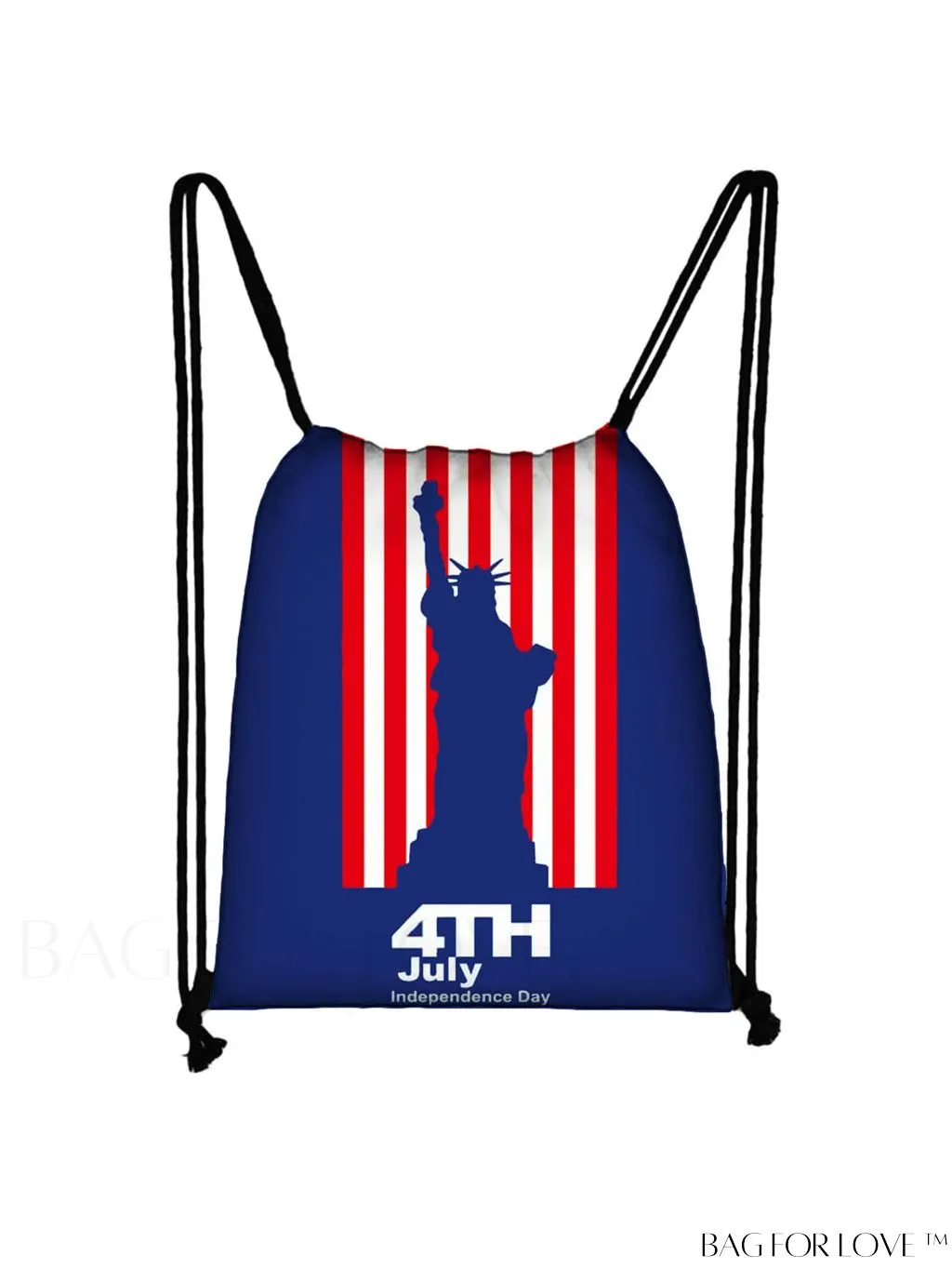 BagForLove - Portable Independence Day Drawstring Backpack - Ideal for Outdoor Shopping