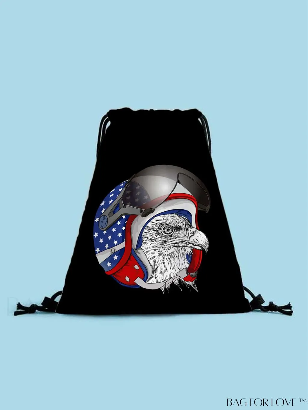 BagForLove - Portable Independence Day Drawstring Backpack - Ideal for Outdoor Shopping