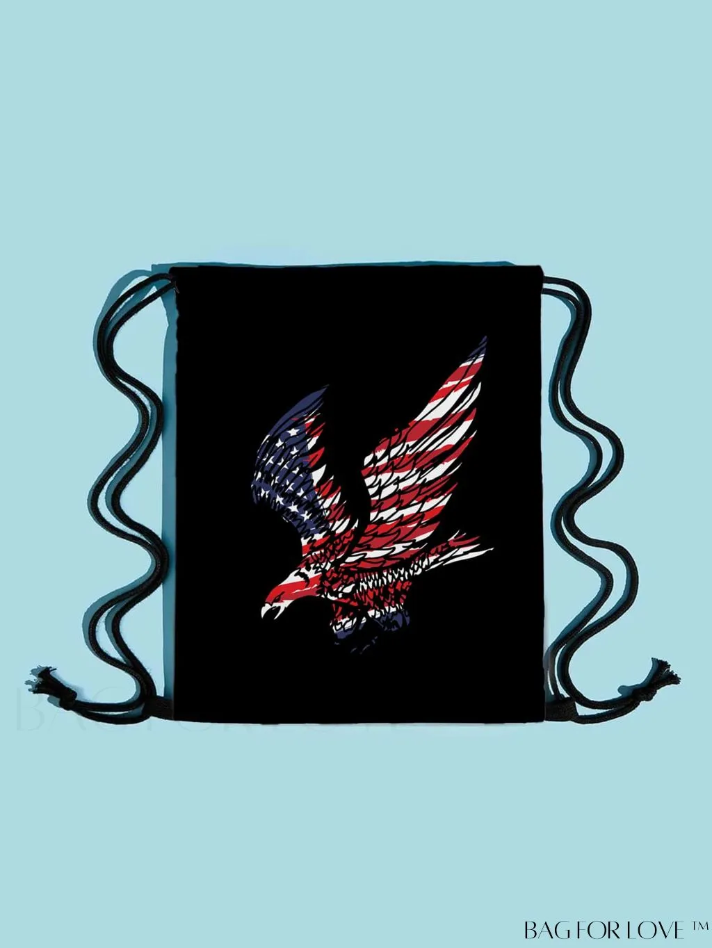 BagForLove - Portable Independence Day Drawstring Backpack - Ideal for Outdoor Shopping