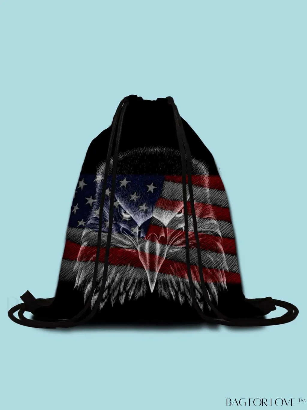 BagForLove - Portable Independence Day Drawstring Backpack - Ideal for Outdoor Shopping