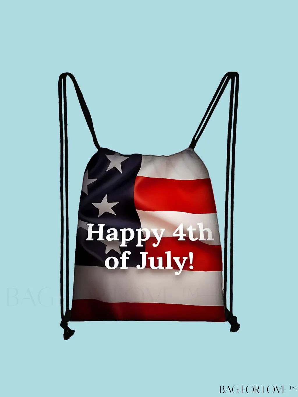 BagForLove - Portable Independence Day Drawstring Backpack - Ideal for Outdoor Shopping