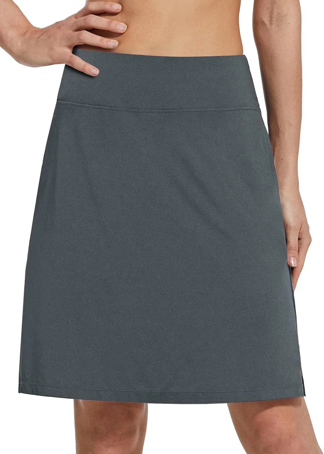baleaf Women's 20" Golf Skirts Knee Length Skorts Athletic Modest Long Acitive Casual Pockets UV Protection