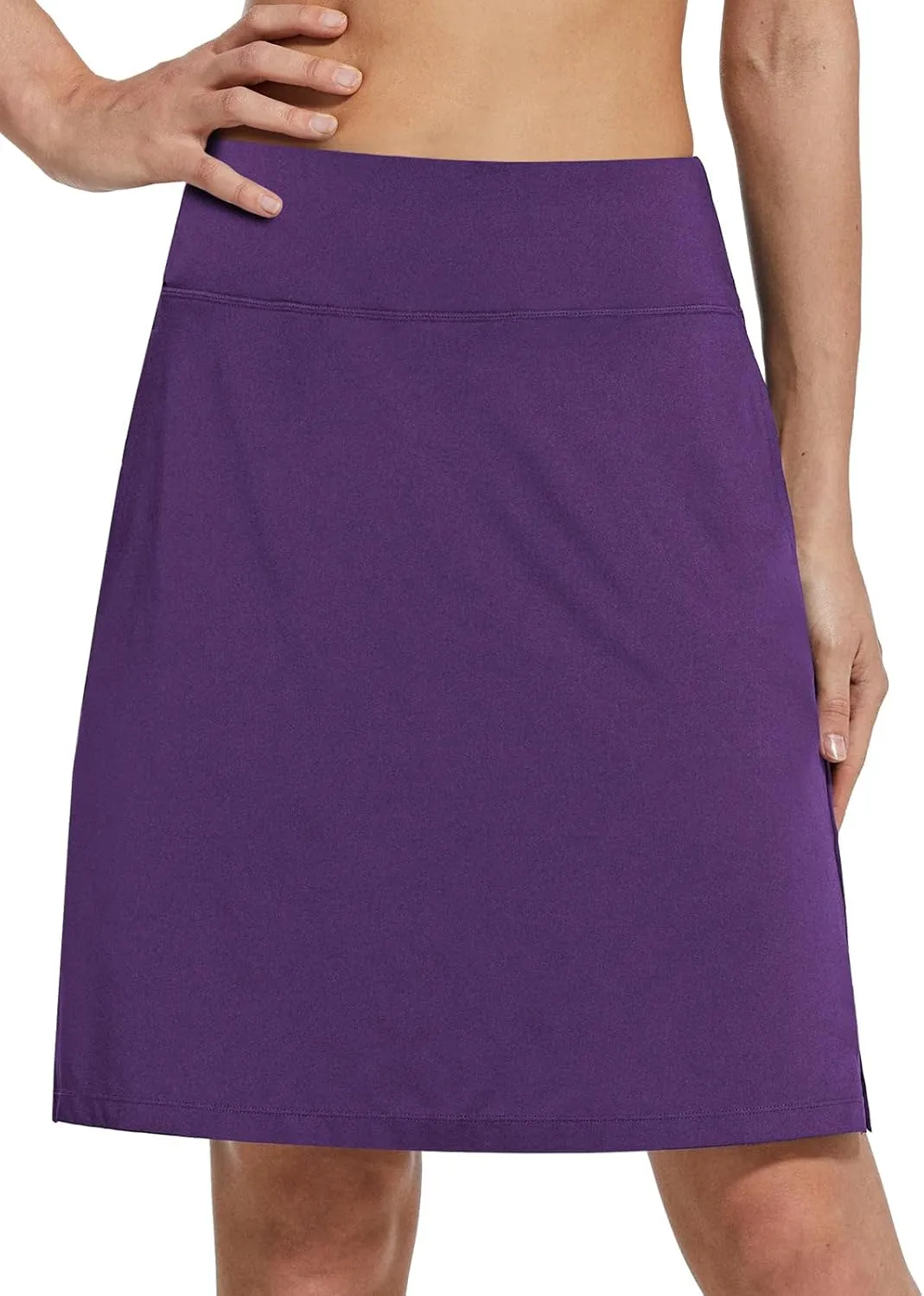 baleaf Women's 20" Golf Skirts Knee Length Skorts Athletic Modest Long Active Casual Pockets UV Protection