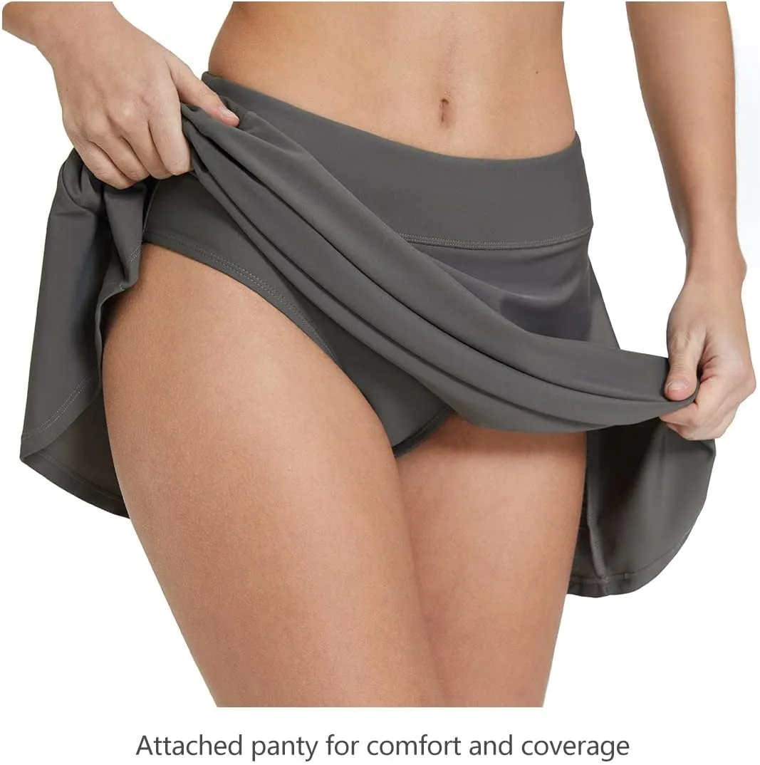 baleaf Women's High Waisted Swim Skirt Bikini Tankini Bottom with Side Pocket