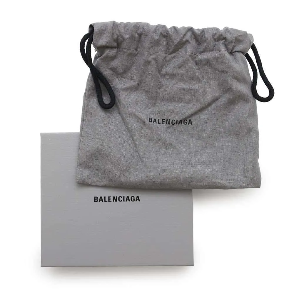 BALENCIAGA Compact Wallet Bi-fold Wallet Nude Beige594216 Embossed Leather