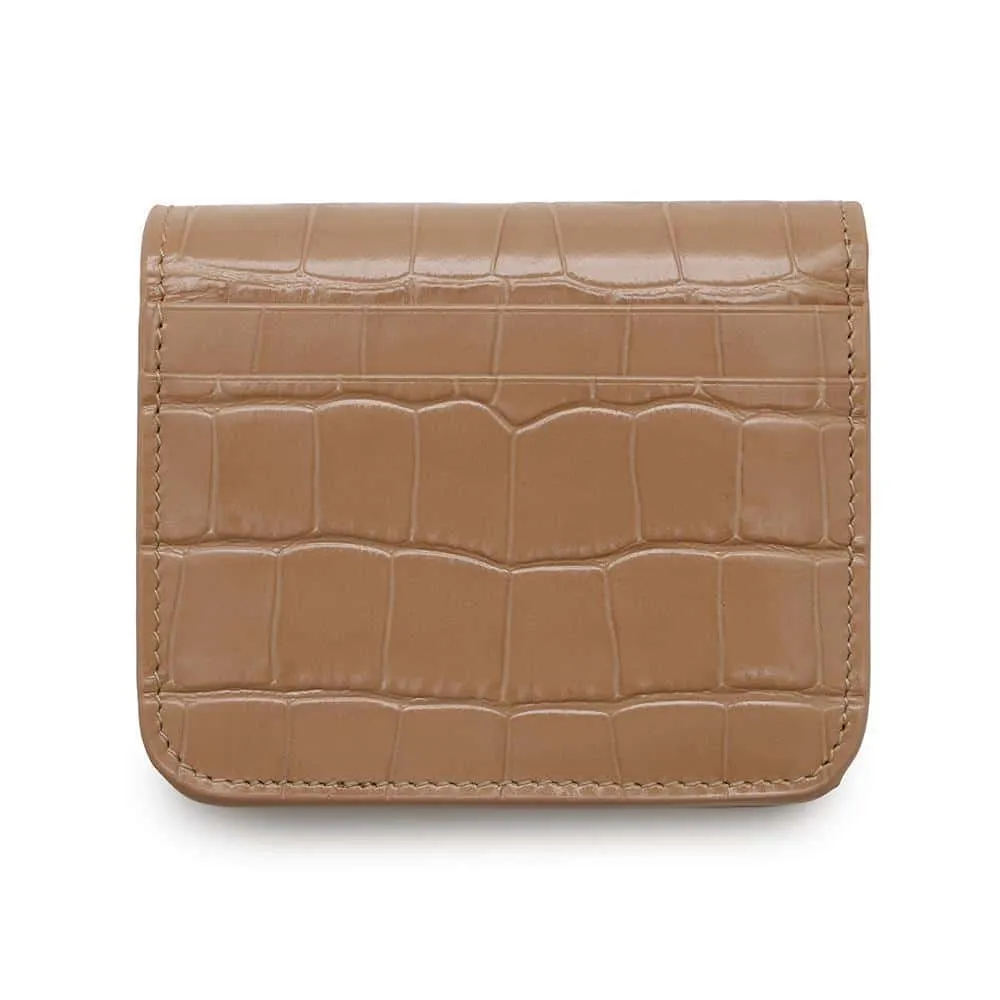 BALENCIAGA Compact Wallet Bi-fold Wallet Nude Beige594216 Embossed Leather