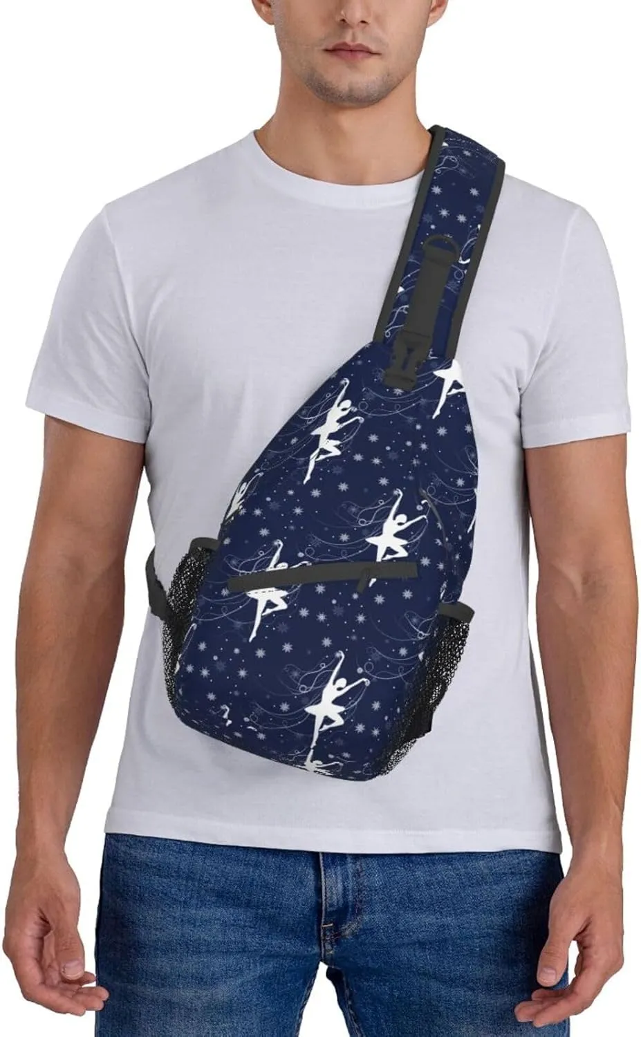 Ballerina Crossbody Bag Dancer Shoulder Bag Backpack Ballet Sling Bag Chest Casual Daypack for Outdoor