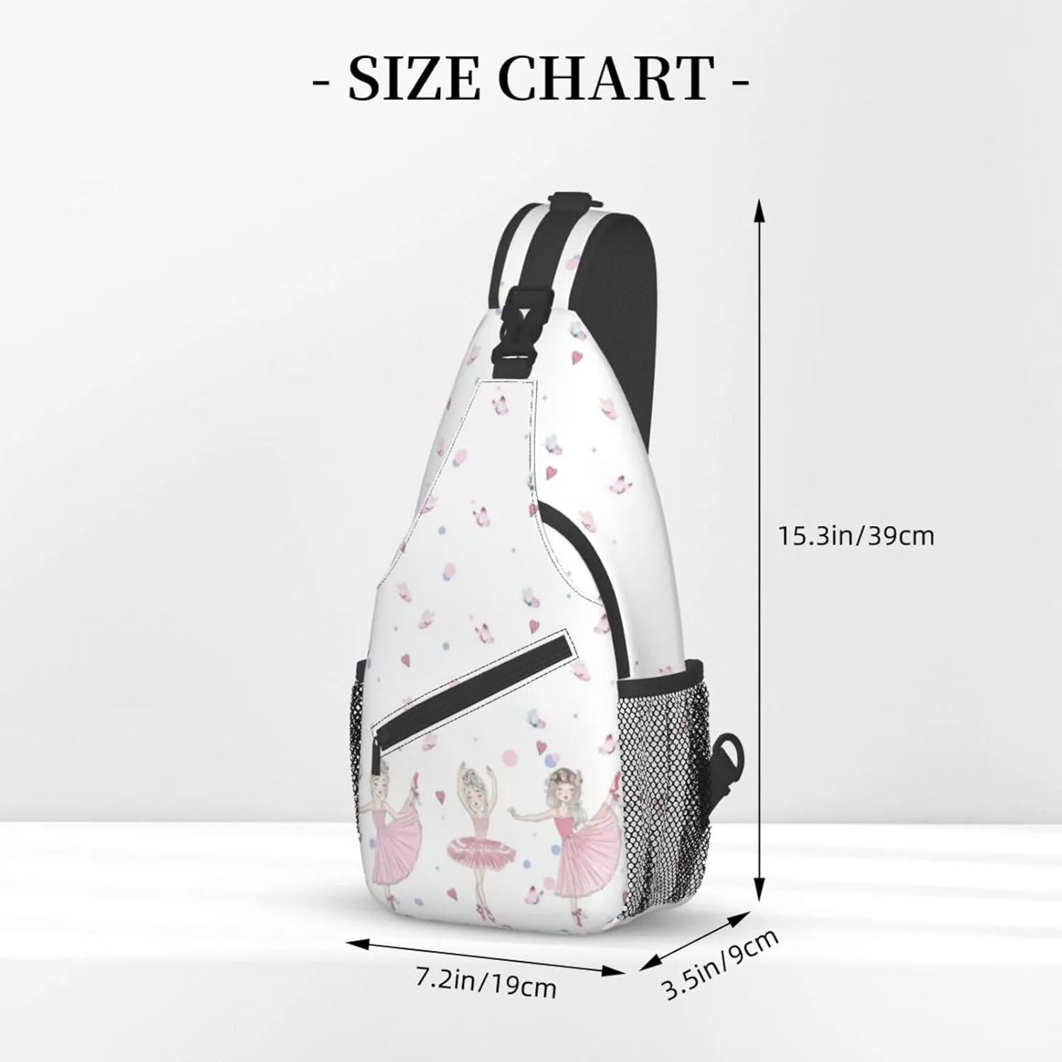 Ballerina Crossbody Bag Dancer Shoulder Bag Backpack Ballet Sling Bag Chest Casual Daypack for Outdoor