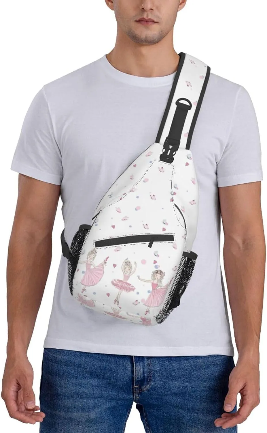 Ballerina Crossbody Bag Dancer Shoulder Bag Backpack Ballet Sling Bag Chest Casual Daypack for Outdoor