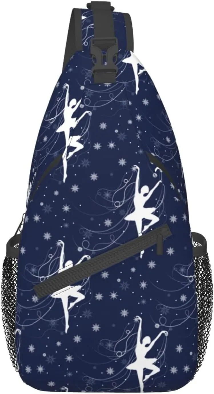 Ballerina Crossbody Bag Dancer Shoulder Bag Backpack Ballet Sling Bag Chest Casual Daypack for Outdoor