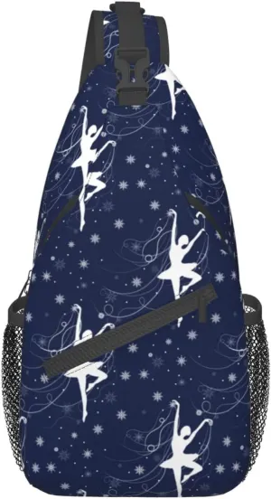 Ballerina Crossbody Bag Dancer Shoulder Bag Backpack Ballet Sling Bag Chest Casual Daypack for Outdoor