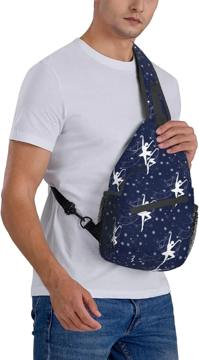 Ballerina Crossbody Bag Dancer Shoulder Bag Backpack Ballet Sling Bag Chest Casual Daypack for Outdoor