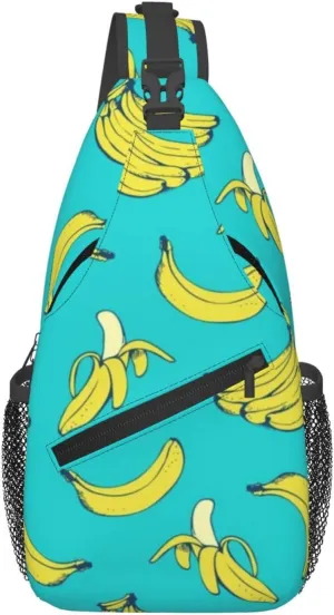 Banana Cute Style Men'S Chest Bag Sling Backpack Crossbody Shoulder Bag Travel Hiking Daypack