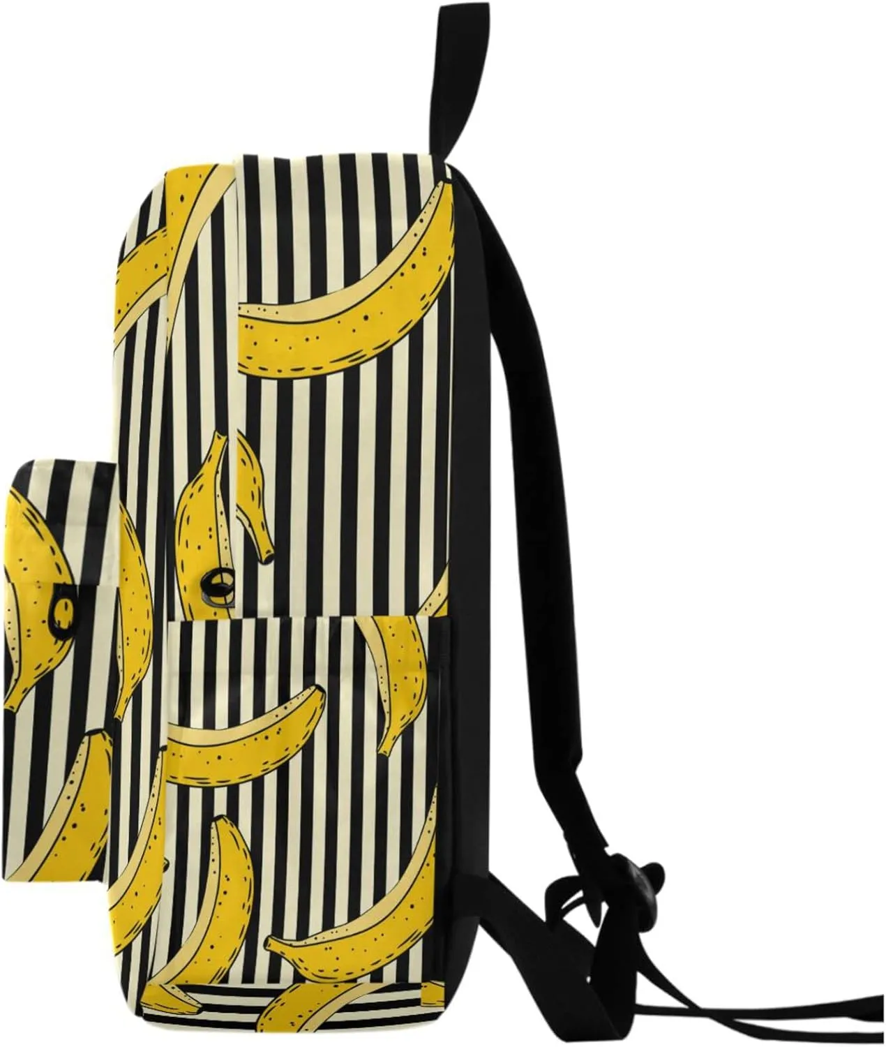 Banana Stripes Pattern Casual Polyester Computer Backpack Large Daypack for Business Sport Travel School Bookbags