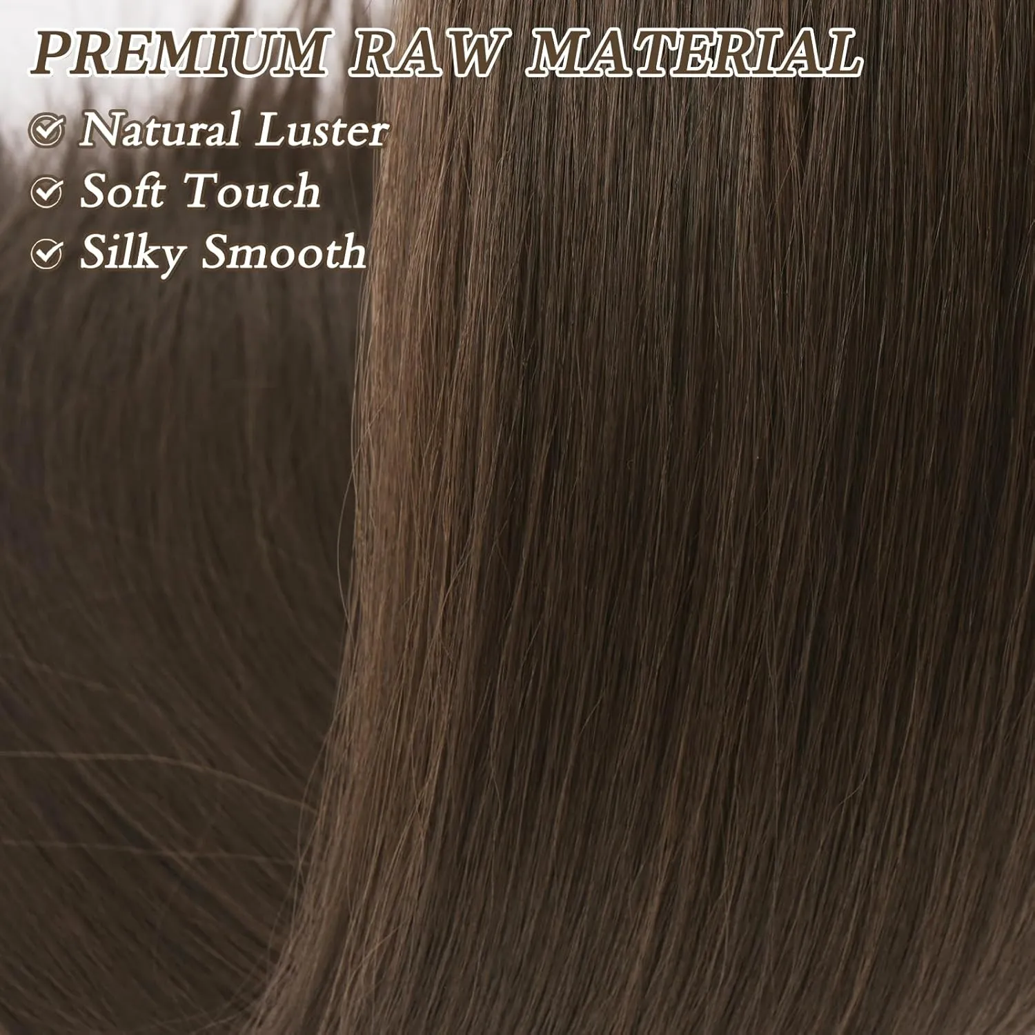BARSDAR Ponytail Extension - 16 Inch Short Straight Drawstring Ponytail Hair Extensions for Women, Soft Synthetic Clip in Pony Tails Hairpieces Fake Ponytail Daily - Chocolate Brown Mixed