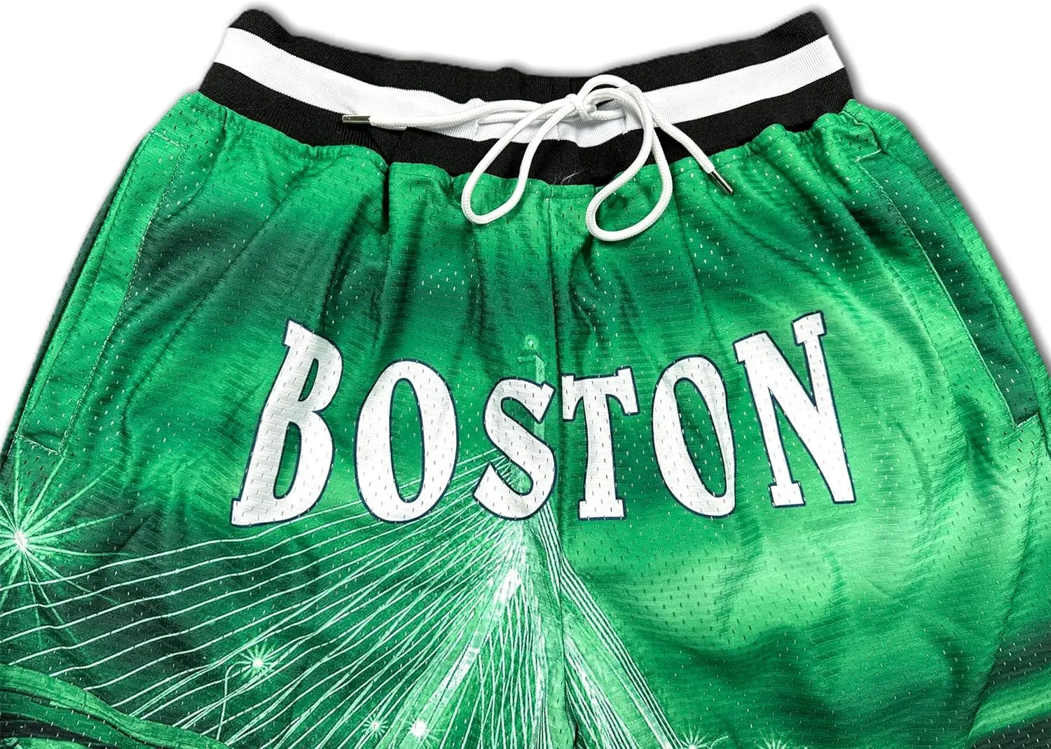 Basketball Shorts City Skyline Night View Zipper Pockets Quick Drying Trunks Fashion Hip-hop Gift for Men Gym Running