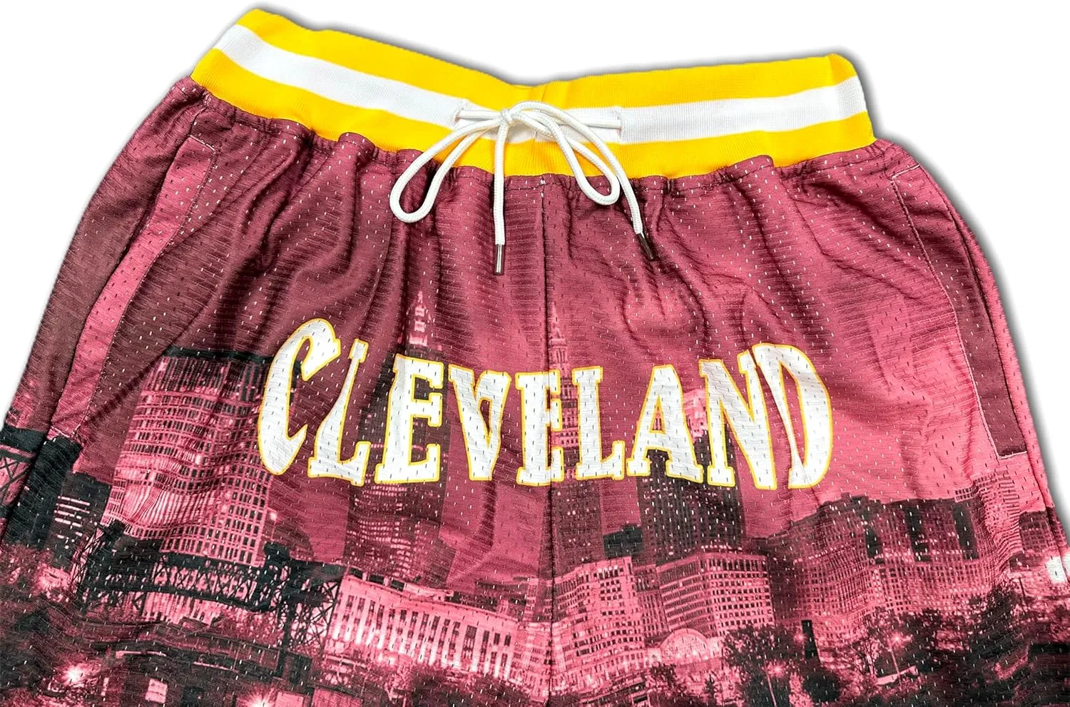 Basketball Shorts City Skyline Night View Zipper Pockets Quick Drying Trunks Fashion Hip-hop Gift for Men Gym Running