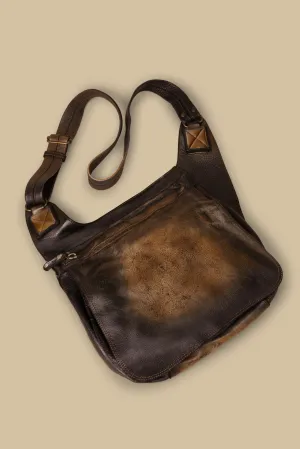 BAYSIDE84 Crossbody Saddle Bag - Black Vintage - Mens