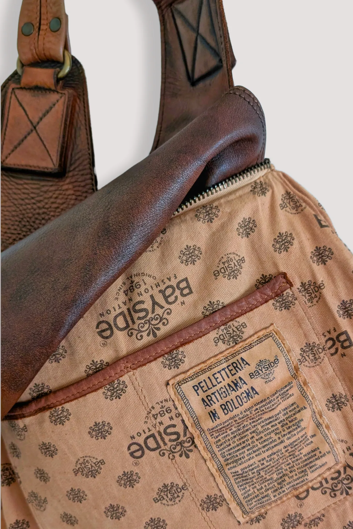 BAYSIDE84 Crossbody Saddle Bag - Cigar Brown - Men's