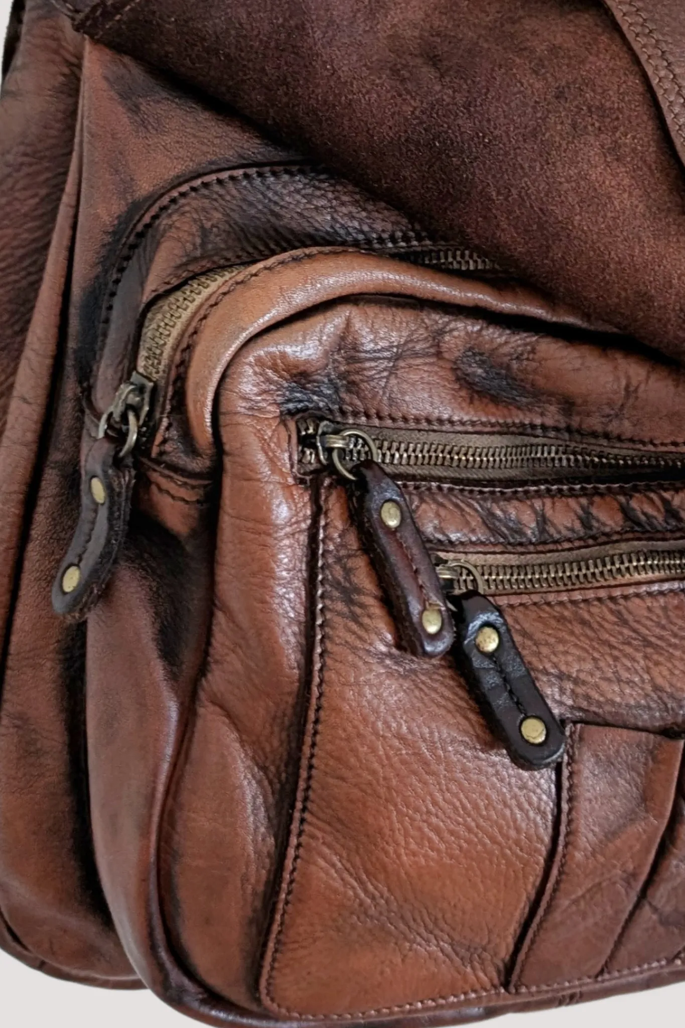 BAYSIDE84 Crossbody Saddle Bag - Cigar Brown - Men's