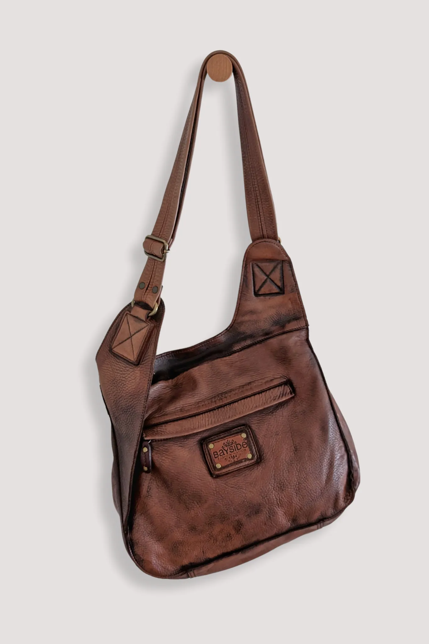 BAYSIDE84 Crossbody Saddle Bag - Cigar Brown - Men's