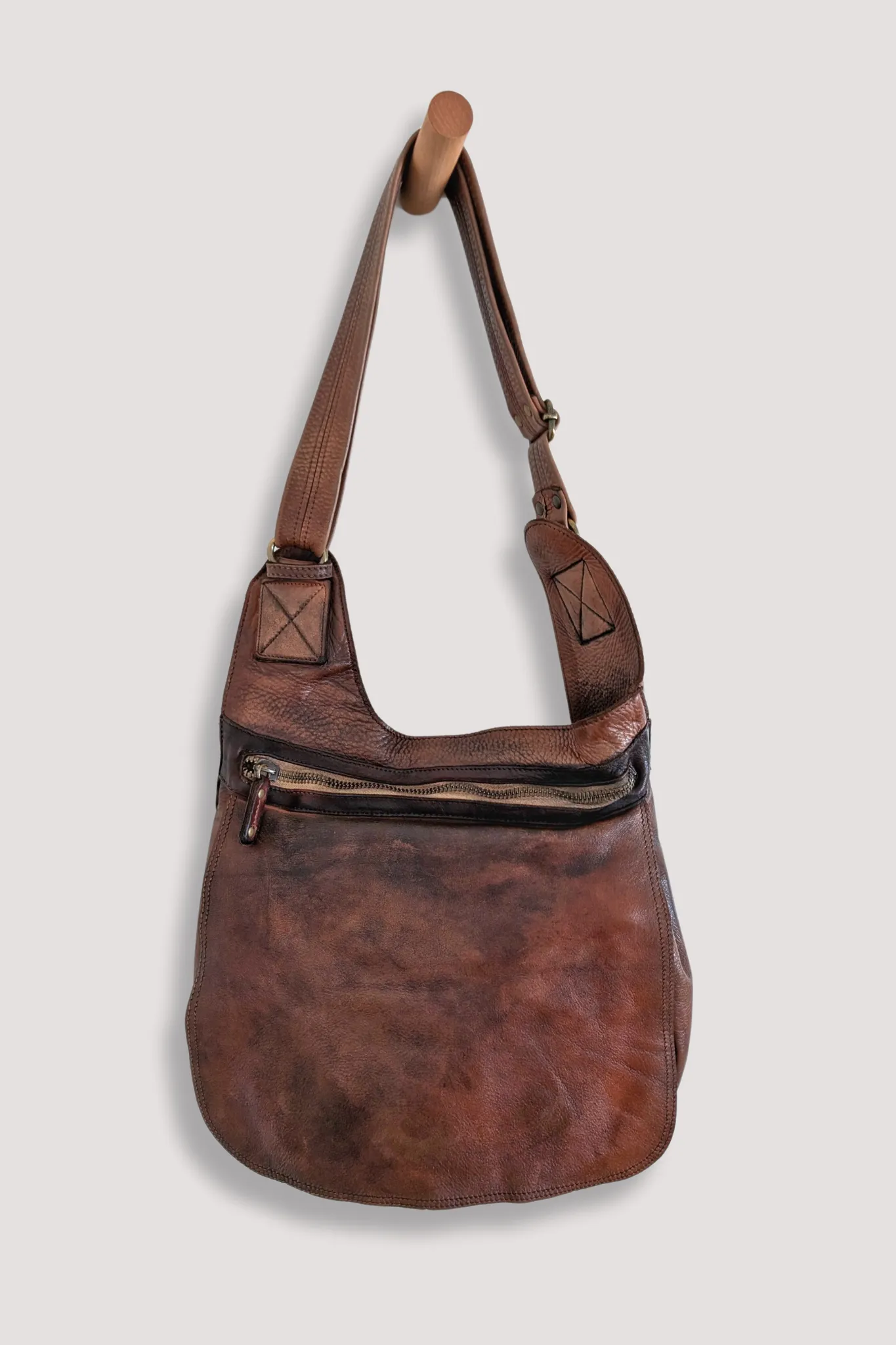 BAYSIDE84 Crossbody Saddle Bag - Cigar Brown - Men's