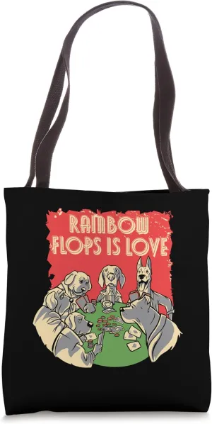 Be Brave Fill a Flush Poker Gambler Card Game Gambling Funny Tote Bag