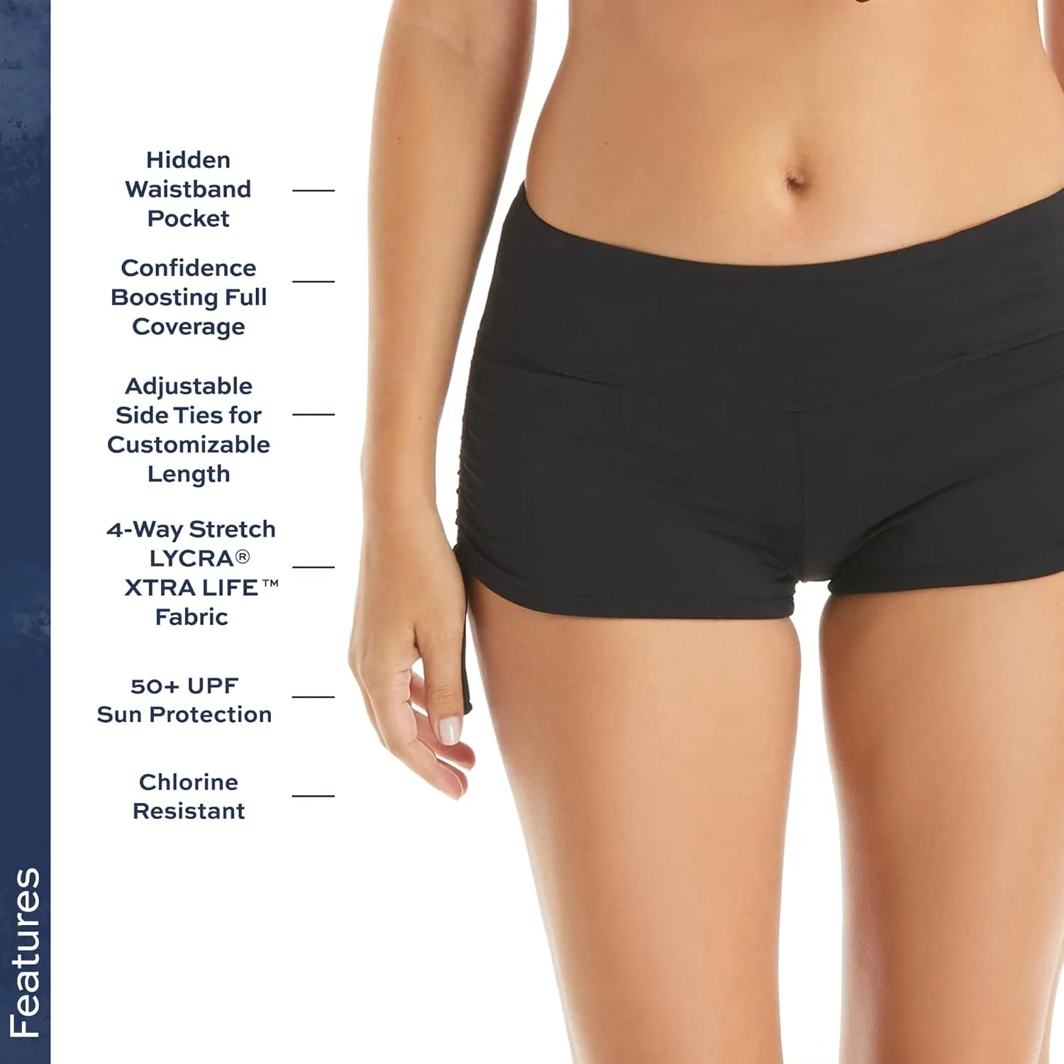 BEACH HOUSE Chloe High Waisted Bikini Bottom — Modest, Full Coverage Swimsuit Bottoms