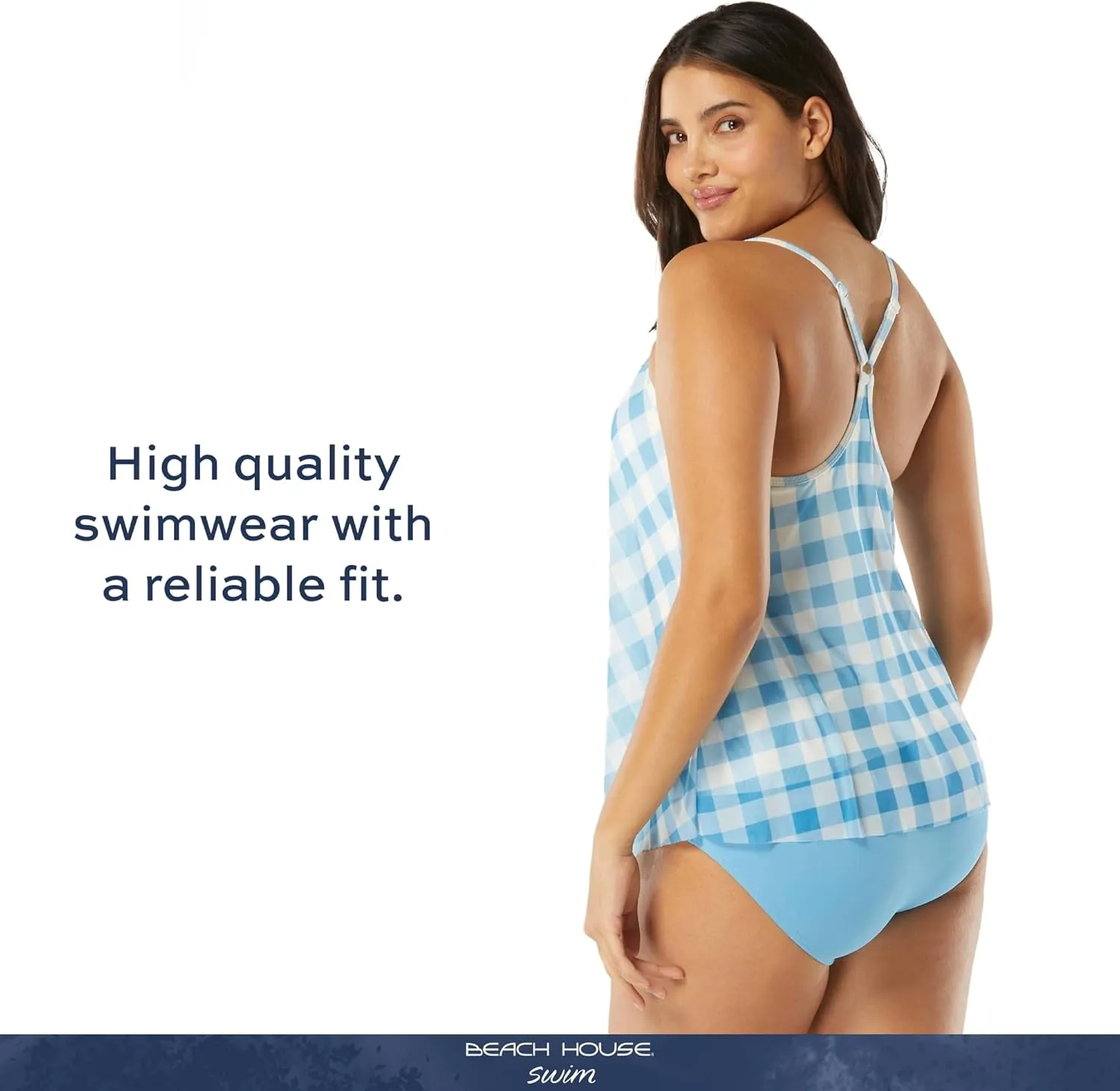 BEACH HOUSE Hayden Side Tie Bikini Swim Bottom — Modest High Waisted Full Coverage Bathing Suit