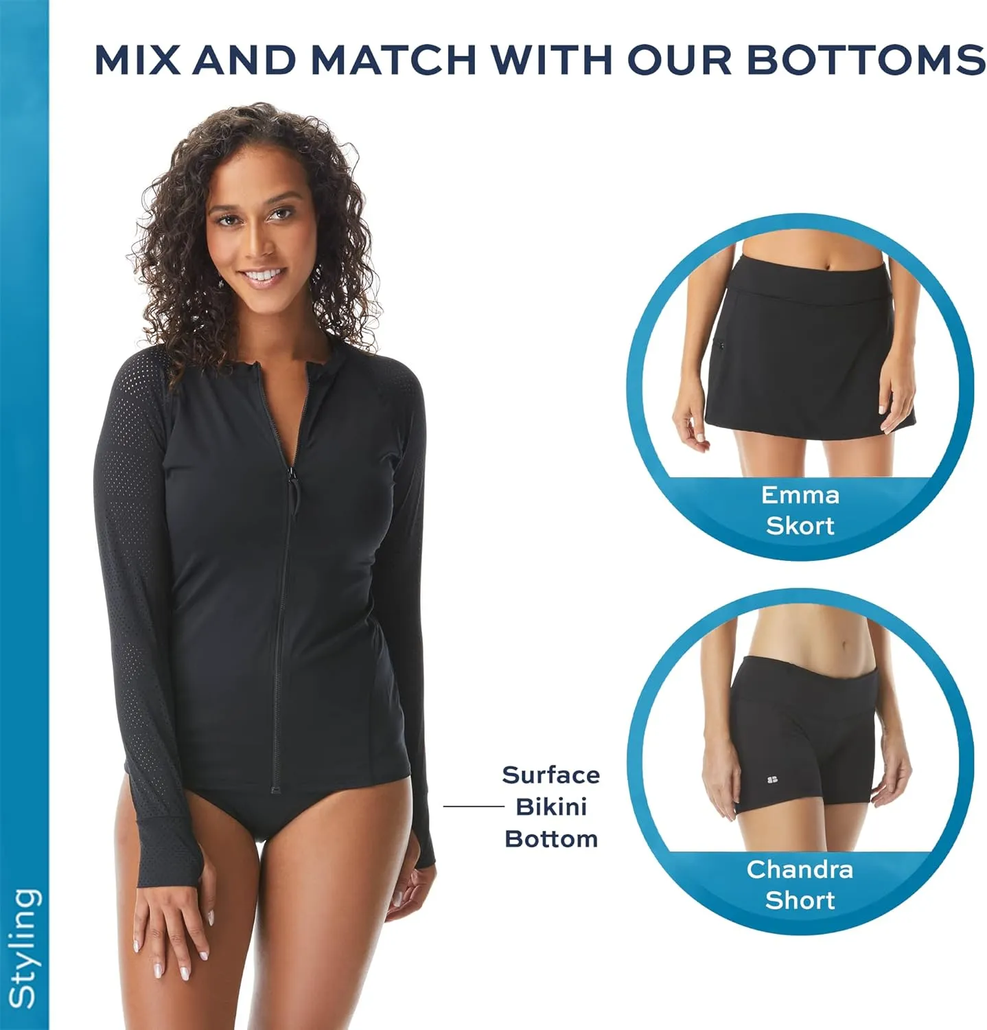 BEACH HOUSE Sport Ava Long Sleeve Rash Guard for Women - Swimsuit Top Cover Up with UPF 50 Plus Protection
