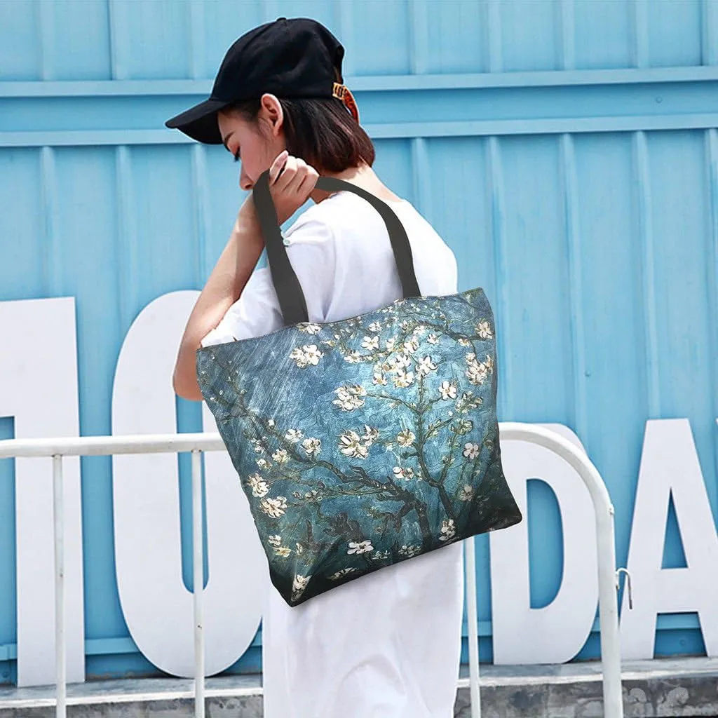 Beach Tote Bags Travel Totes Bag Shopping Zippered Tote for Women Foldable Waterproof Overnight Handbag