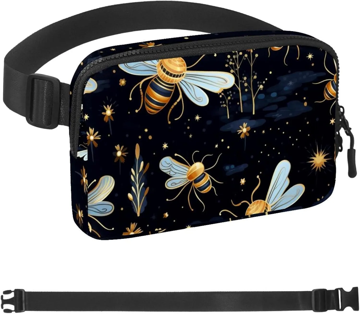 Bee-206 Belt Bag for Men and Women Fanny Pack,Belt Bag with Adjustable Strap,Fashion Crossbody Everywhere Belt Bag for Travel Outdoors Running Hiking