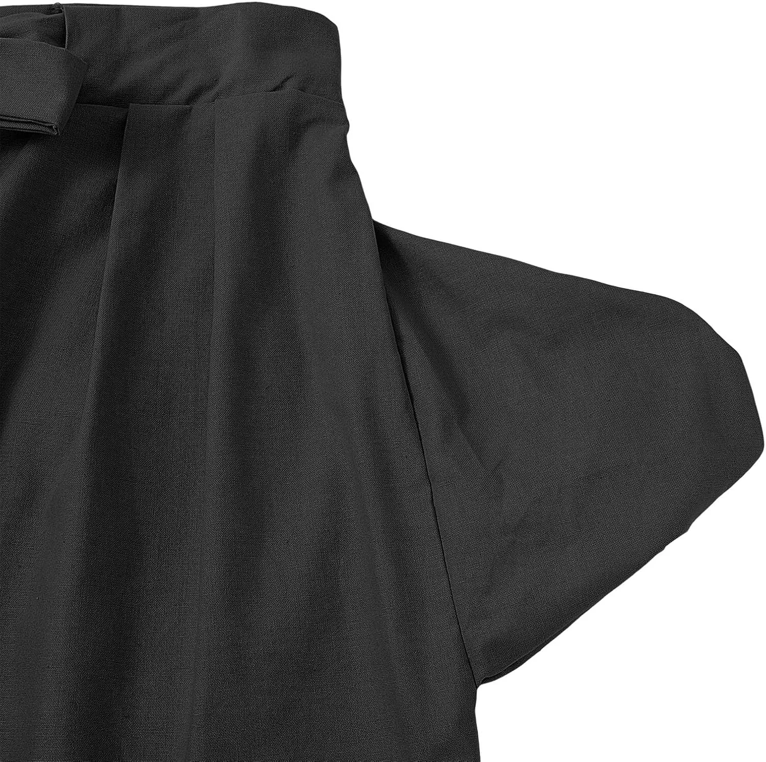 Bermuda Linen Shorts for Women Summer Beach High Waisted Drawstring Lightweight Vacation Fashion Pockets Knee Length
