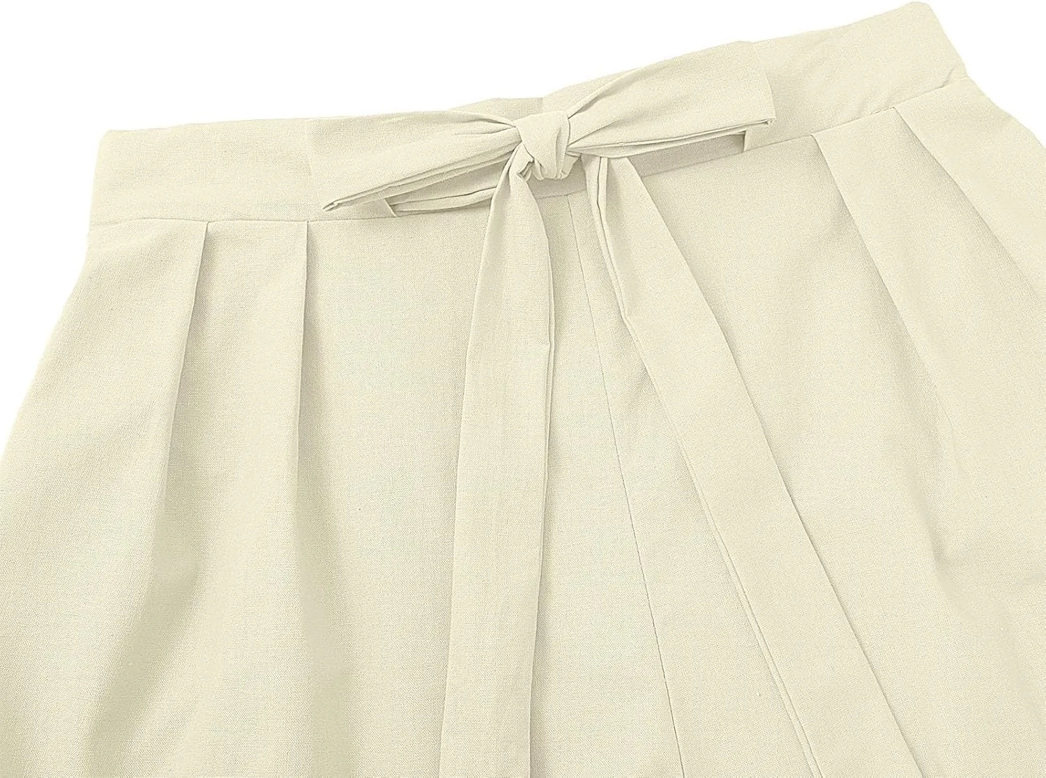 Bermuda Shorts for Women Linen Dressy Casual Summer Wide Leg Elastic Waist Drawstring Baggy Boho Athletic SweatShorts