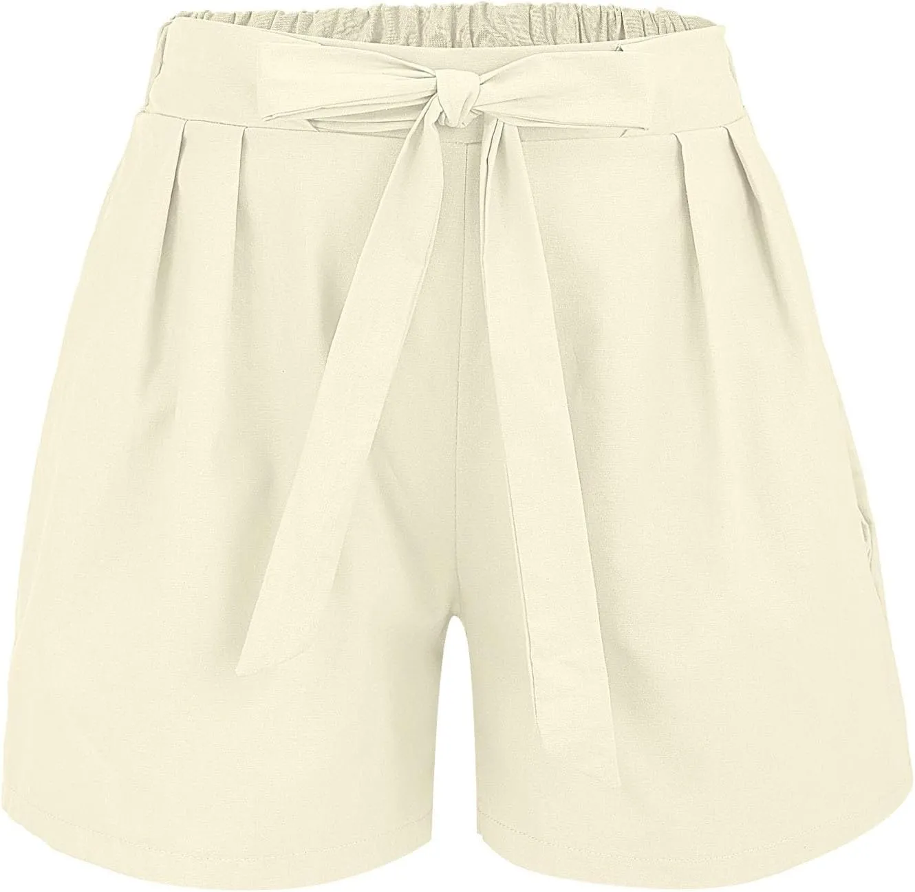 Bermuda Shorts for Women Linen Dressy Casual Summer Wide Leg Elastic Waist Drawstring Baggy Boho Athletic SweatShorts