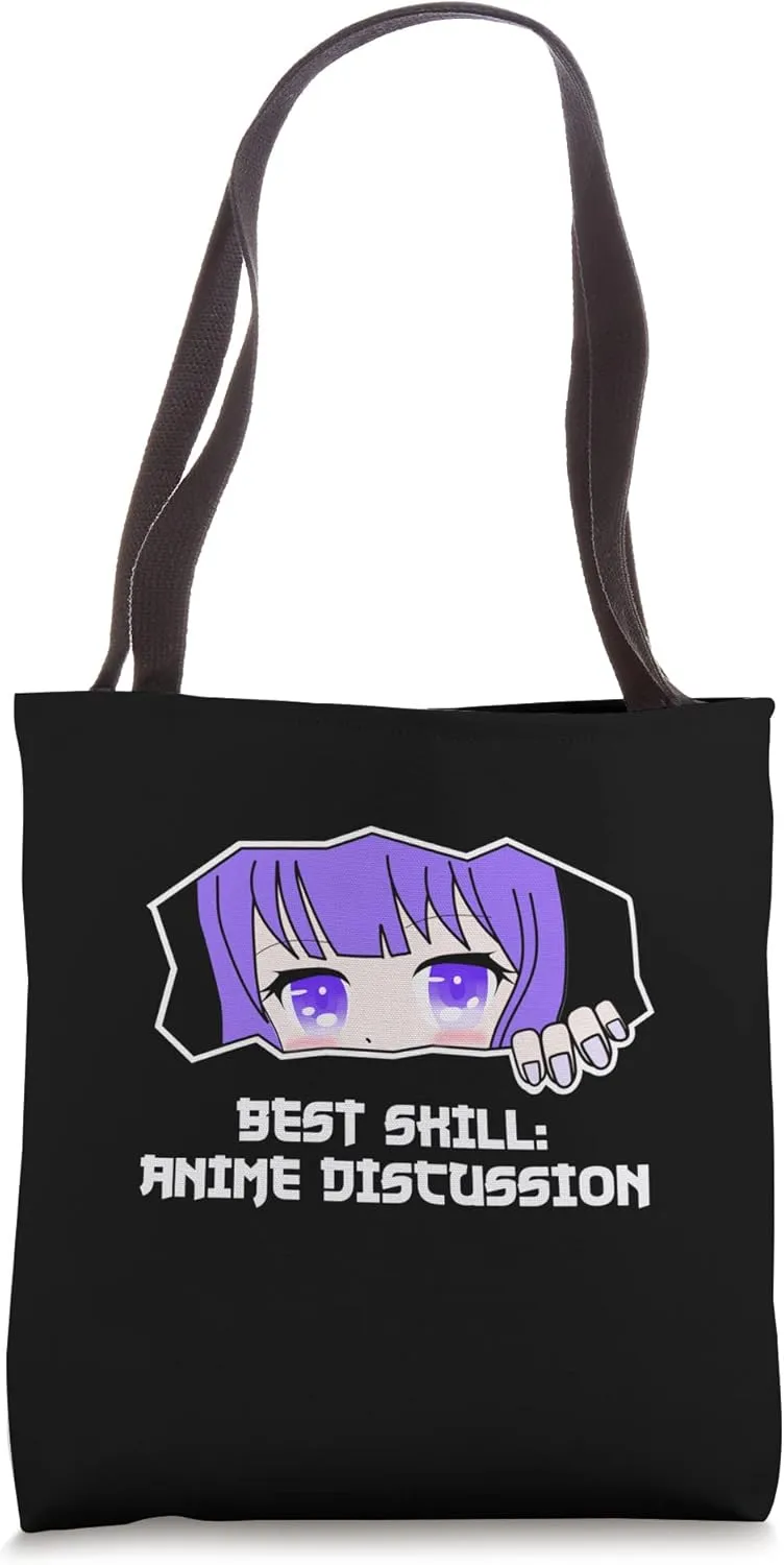 Best Skill Anime Discussion Funny Anime Lover Humor Otaku Tote Bag