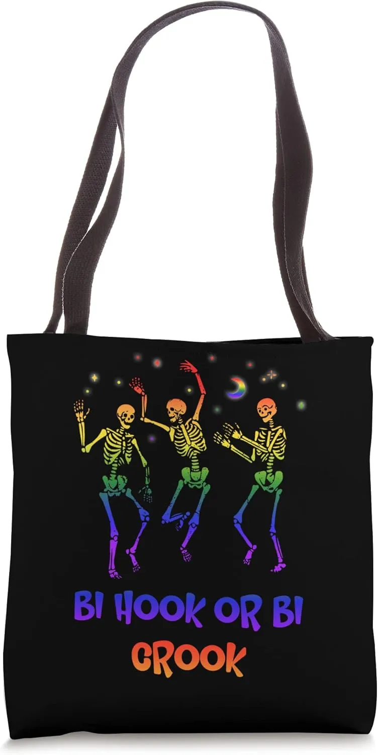 Bi Hook or Bi Crook Bisexual LGBTQ Bi Pride LGBT Funny Tote Bag