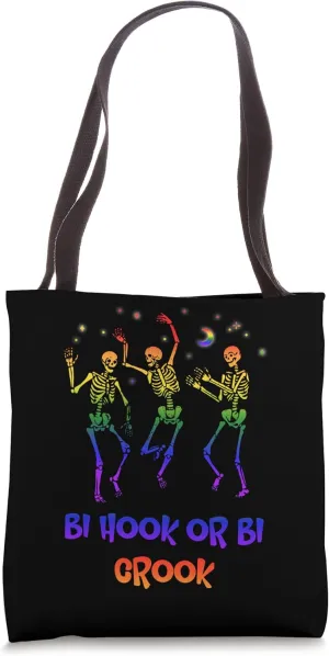 Bi Hook or Bi Crook Bisexual LGBTQ Bi Pride LGBT Funny Tote Bag