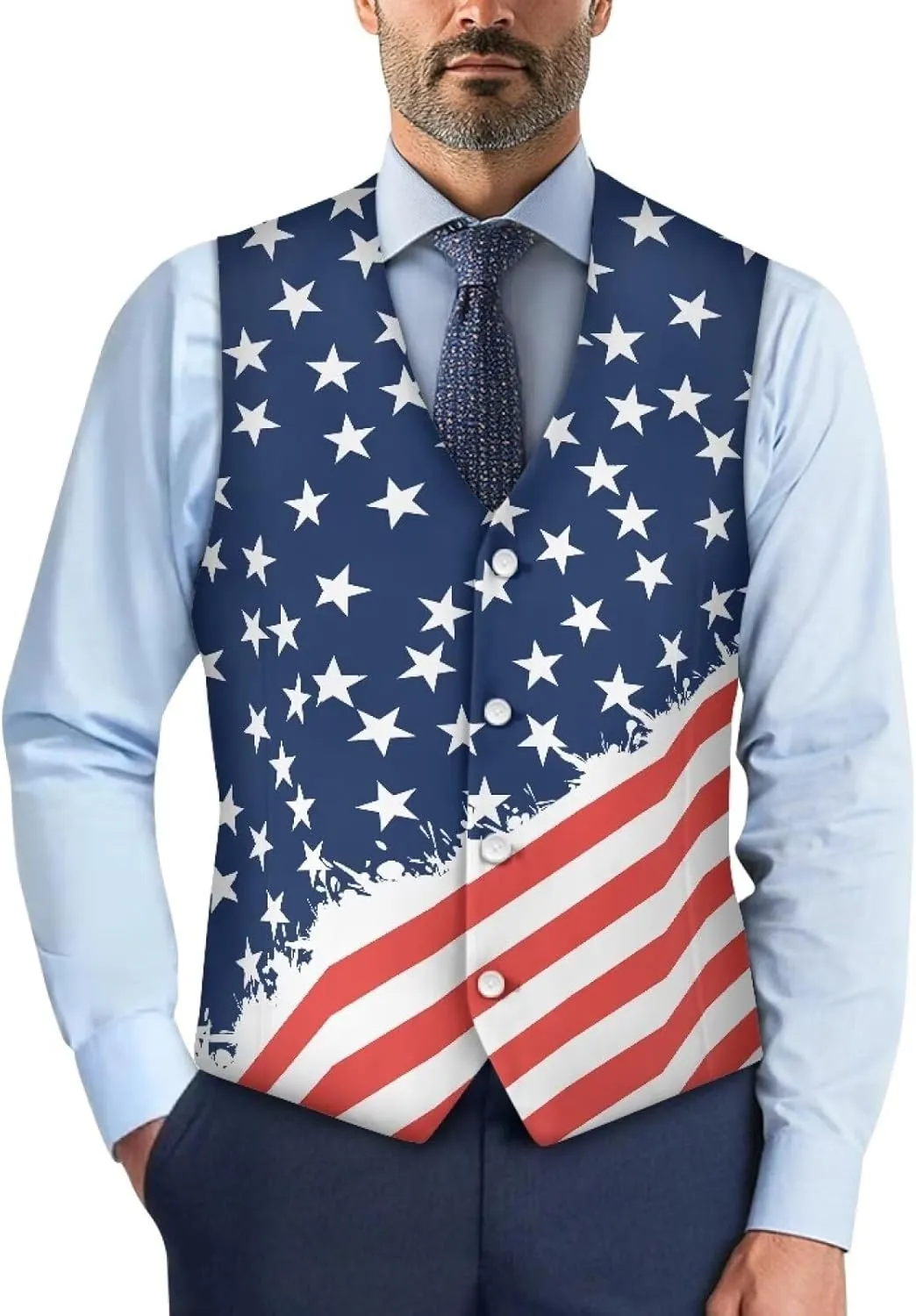 Biyejit Men's Suit Vest Business Formal Dress Waistcoat Slim Fit Vests for Men for Suit or Tuxedo Wedding Dress
