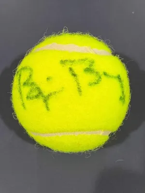 BJORN BORG SIGNED AUTOGRAPHED TENNIS BALL RARE CHAMPION LEGEND WITH COA