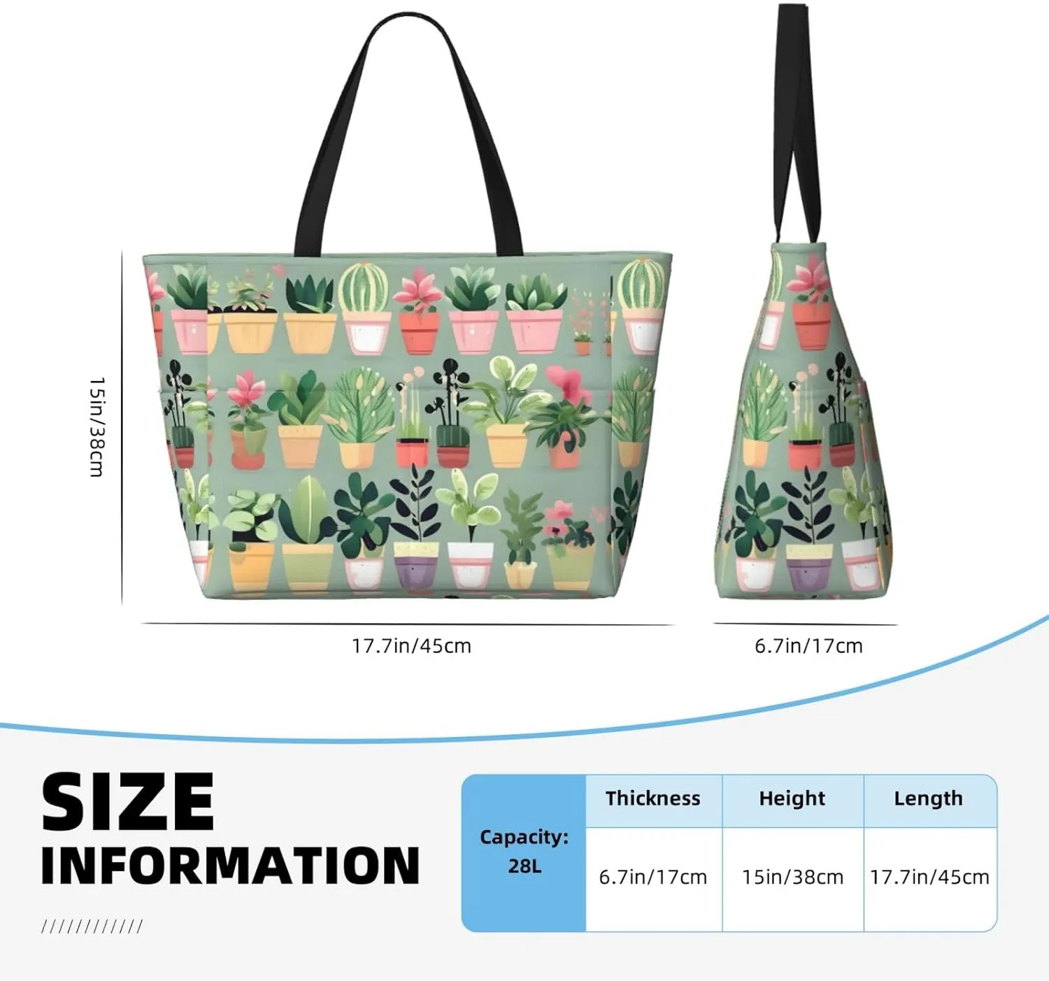 Black And White Lines Spacious Large Capacity Beach Travel Bag - Foldable Beach Bag Tote Bag With Zipper