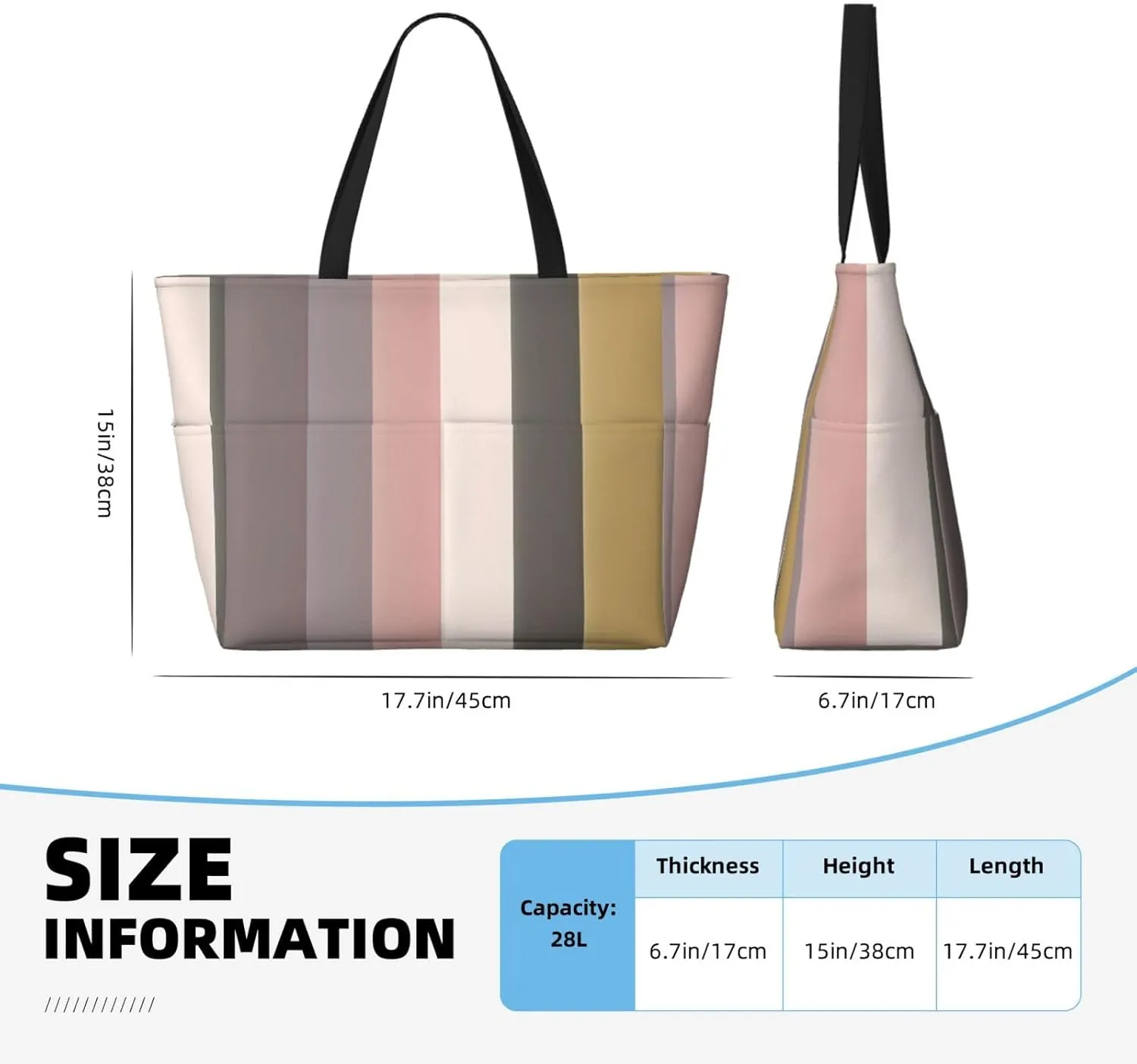 Black And White Panda Face Spacious Large Capacity Beach Travel Bag - Foldable Beach Bag Tote Bag With Zipper