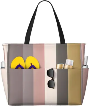Black And White Panda Face Spacious Large Capacity Beach Travel Bag - Foldable Beach Bag Tote Bag With Zipper