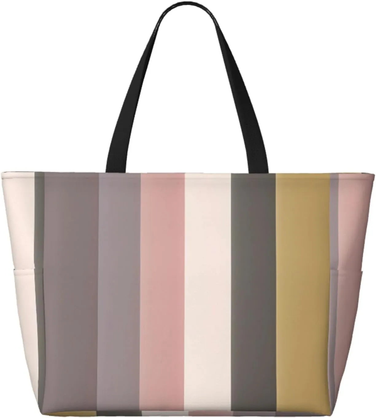Black And White Panda Face Spacious Large Capacity Beach Travel Bag - Foldable Beach Bag Tote Bag With Zipper