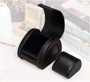 Black Leather Watch Storage Boxes Case Mens Mechanical Watch Travel Package Case New Jewelry Women Gift Box
