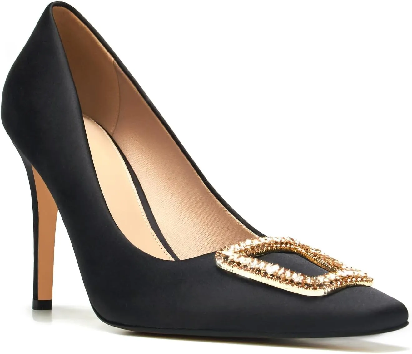 Black Stiletto Heels，Womens Dress Shoes，Pumps Shoes Women,Heels for Women Sexy,4 inch Heel